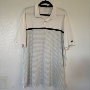 NIKE Mens Tiger Woods Striped Golf Polo Shirt